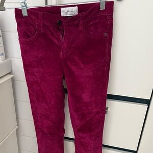 Dark magenta corduroy pants. Current/Elliott. Gently worn.